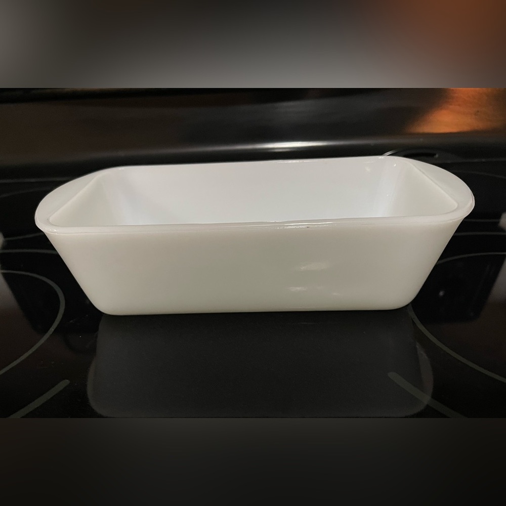 Glasbake Milk Glass Loaf Pan
